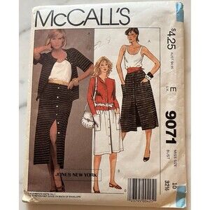 McCall Sewing Pattern 9071 Women’s Jones New York‎ Top Skirt & Jacket Sz 10 1984